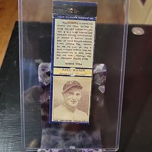 1937 Diamond Matchbooks baseball PAUL WANER MATCHBOOK cover